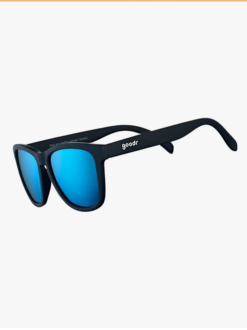 NWT / NIB Goodr OG Mick and Keith’s Midnight Ramble Black Sunglasses